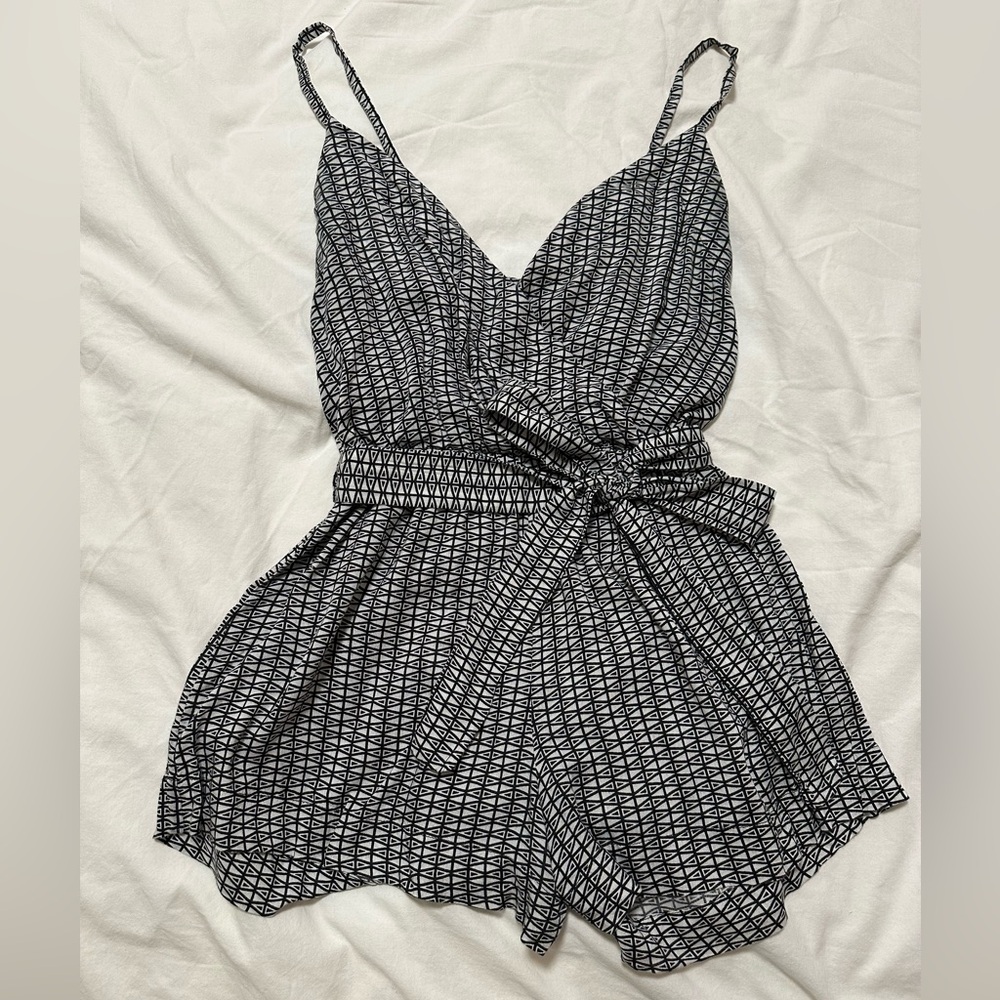 Japna Black and White Romper